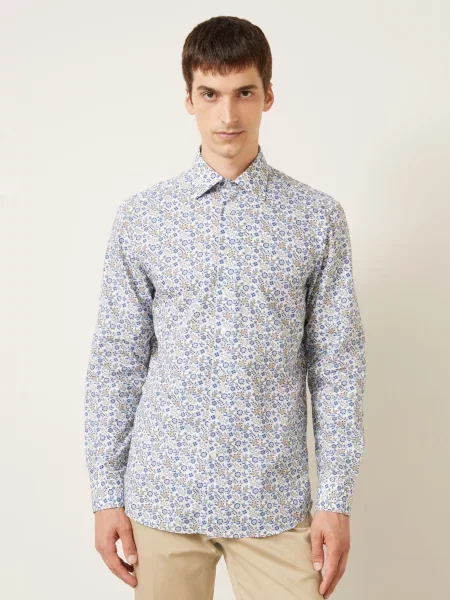 Etro Košile Regular Fit modrá / béžová bílá
