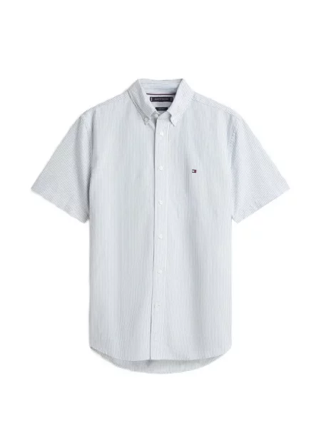 Scurt cămașă Tommy Hilfiger din țesătură twill alb