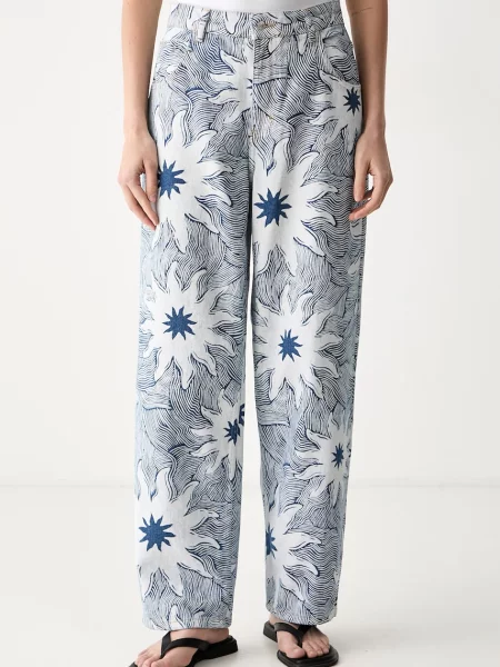 Never Fully Dressed blugi relaxed fit pentru femei albastru