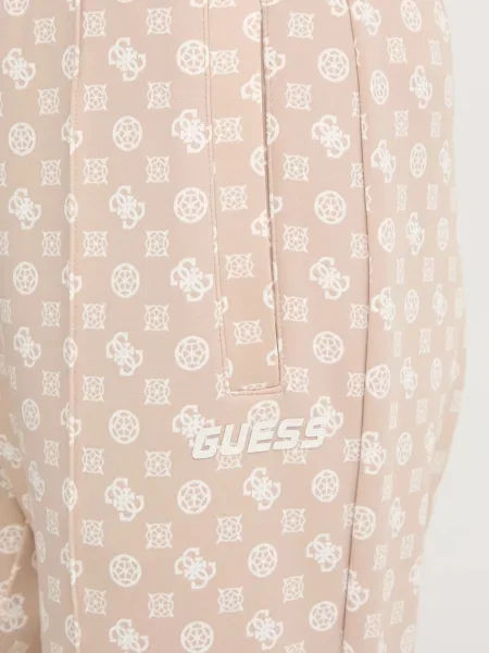 Спортивні штани Guess NEW AGGIE візерунок бежевий