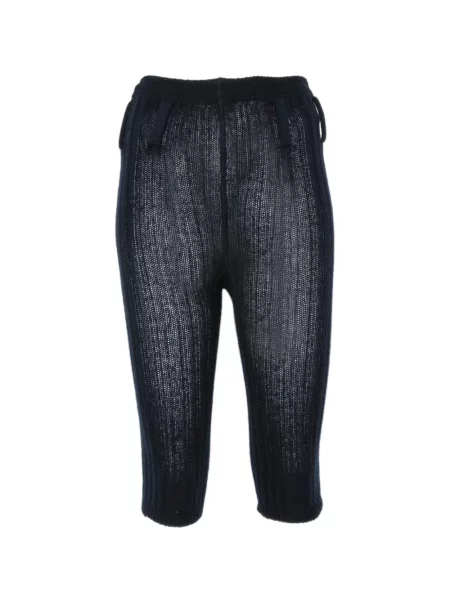 Cu centură pantaloni scurți Prada tricotate albastru