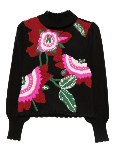 Pulover Farm Rio cu model floral negru