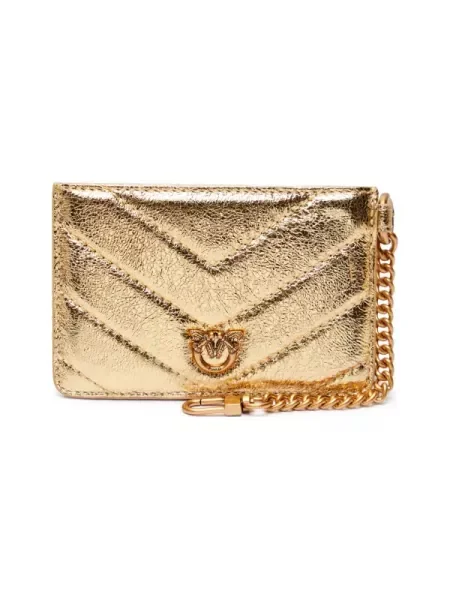 Colier Pinko din piele auriu