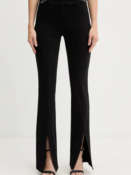 Штани Versace Jeans Couture кльош висока посадка чорний