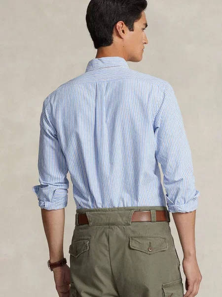 Polo Ralph Lauren koszula regular z kołnierzykiem button-down niebieska