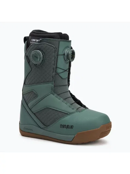 Férfi snowboard csizma ThirtyTwo Stw Double Boa zöld/gum zöld/gum. Méret: 42 EU zöld