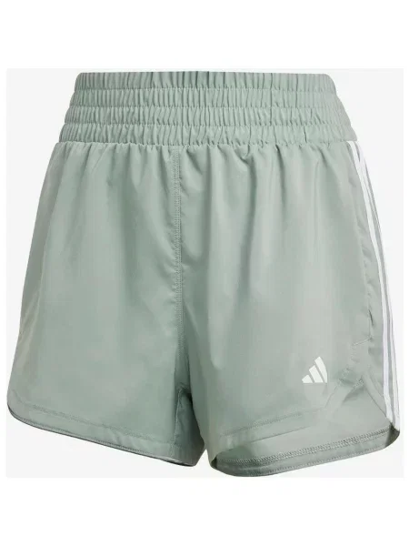 Spodenki Adidas Pacer Training Woven High-Rise 3 paski zielony L biały