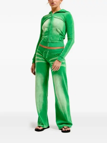 Суичър с качулка Juicy Couture зелено