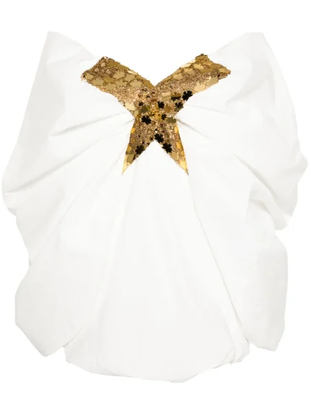 Rochie Genny drapată alb