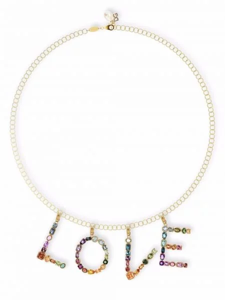 Přívěsek Dolce & Gabbana Rainbow s kamínky žlutý
