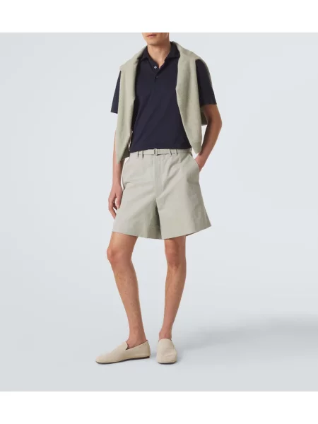 Tricou polo Fedeli din jerseu albastru