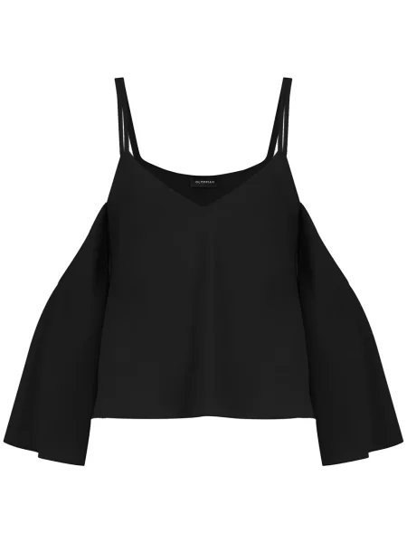 Bluzka Olympiah o krotszym kroju czarna