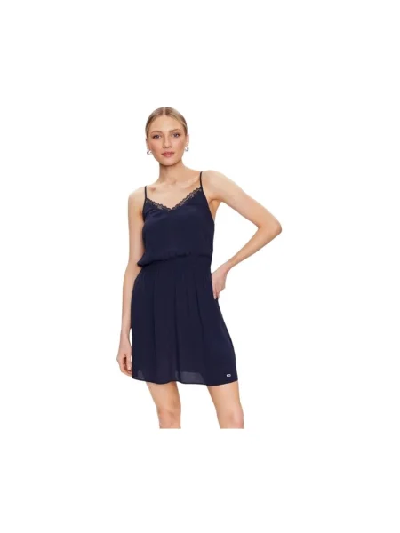Šaty Tommy Hilfiger modrá