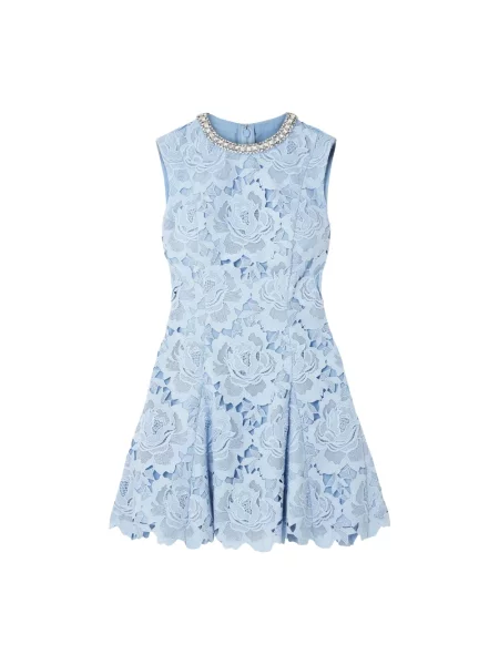 Mała mały sukienka mini Self-portrait z cekinami niebieska