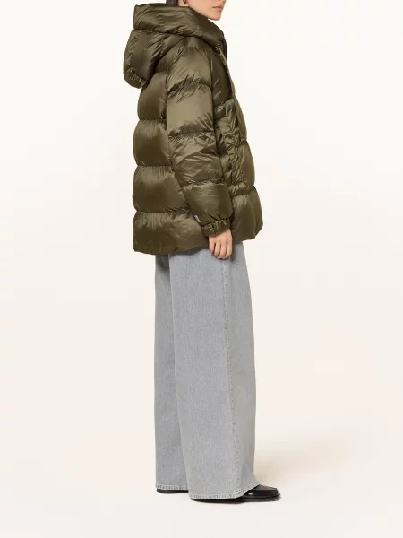 Max Mara The Cube Péřová Bunda Seia khaki