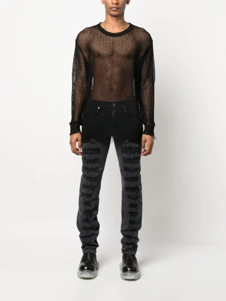 Skinny skinny džíny 1017 Alyx 9sm s oděrkami černé