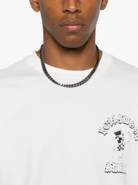 Tricou Amiri cu imagine alb