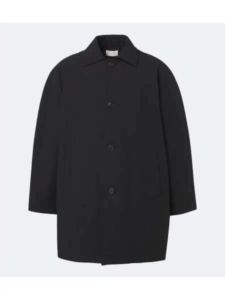 Palton The Row din poplin negru