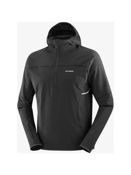 Kurtka z kapturem Salomon Sense Aero Hybrid Half Zip szary S czarny