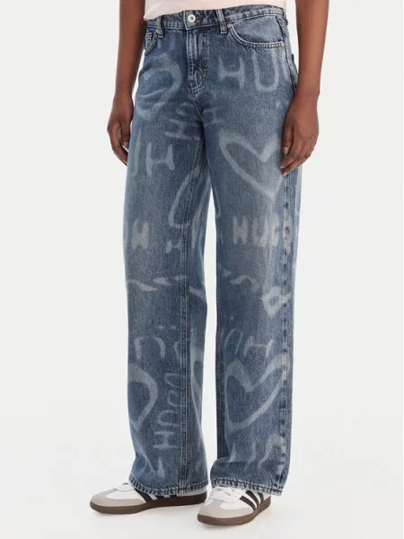 HUGO Blugi Gamala Baggy Fit albastru