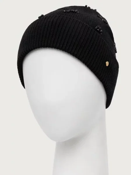 Armani Exchange căciulă de damă din vâscoză negru