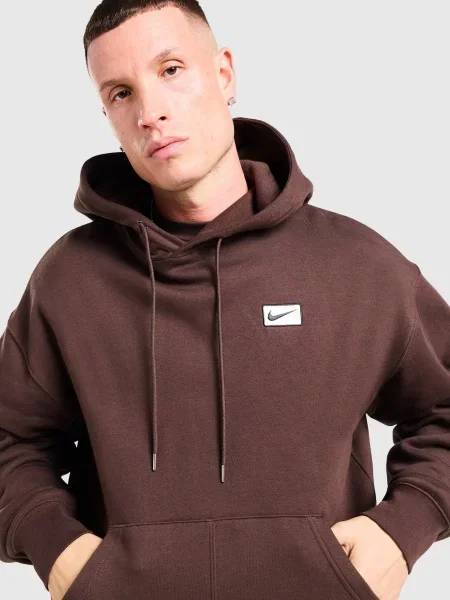 Nike Bluza Z Kapturem M Nsw Sf Po Hoodie brązowa