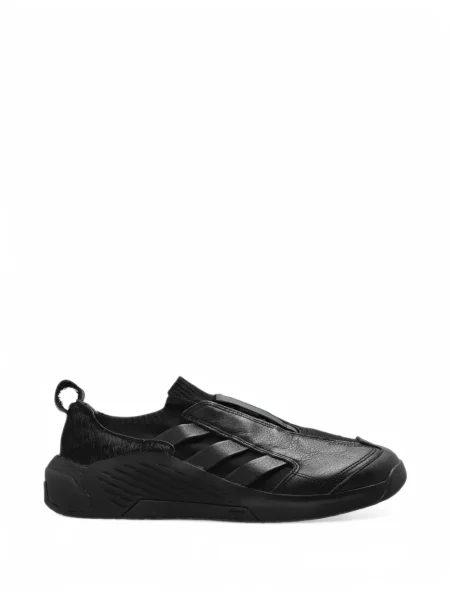 Sală de gimnastică lung sutien Adidas din piele negru