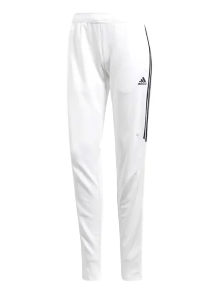 Legginsy Adidas do biegania z nadrukiem z dekoltem w serek czerwone