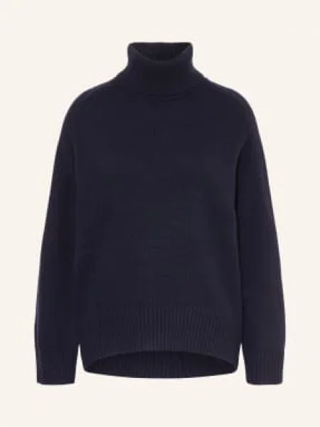 Reiss Sweter Z Golfem Brooklyn blau granatowy