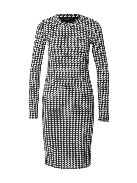 VERO MODA Rochie BENA negru alb