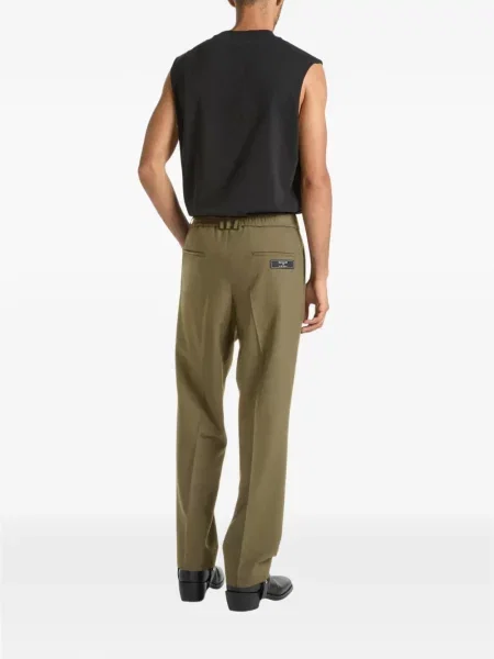 Pantaloni Balmain de lână verde