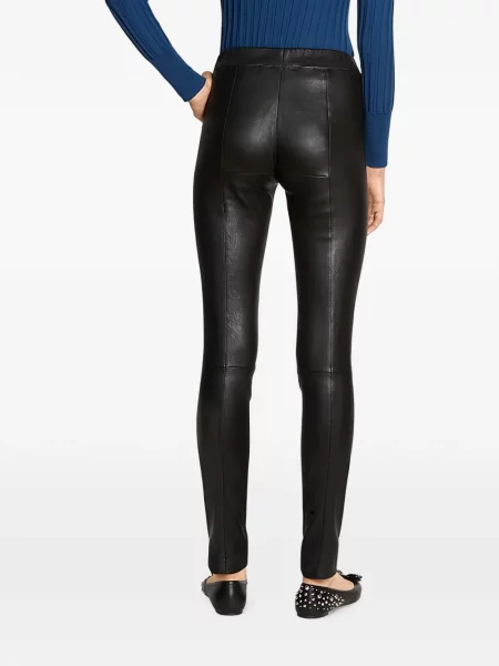 Pantaloni Ferragamo din piele negru