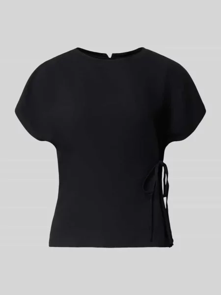 T-shirt z bocznym wiązaniem model Sifem' Opus czarna
