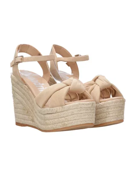 Sandały Espadrilles zamszowe brązowe