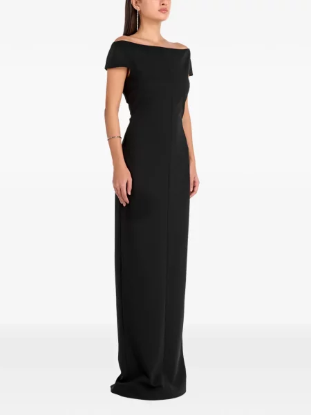 Rochie maxi Solace London cu umerii deschiși negru