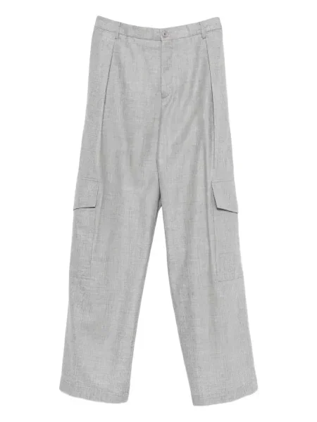 Pantaloni cargo Aspesi plisate gri