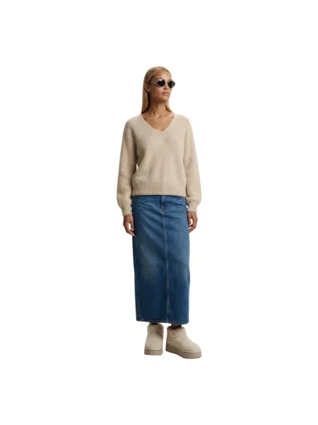 Sweter Americandreams wełniany beżowy