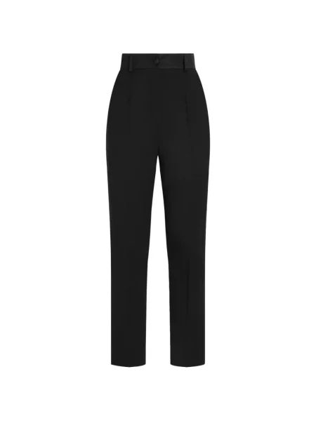 Pantaloni Dolce & Gabbana din țesătură twill negru