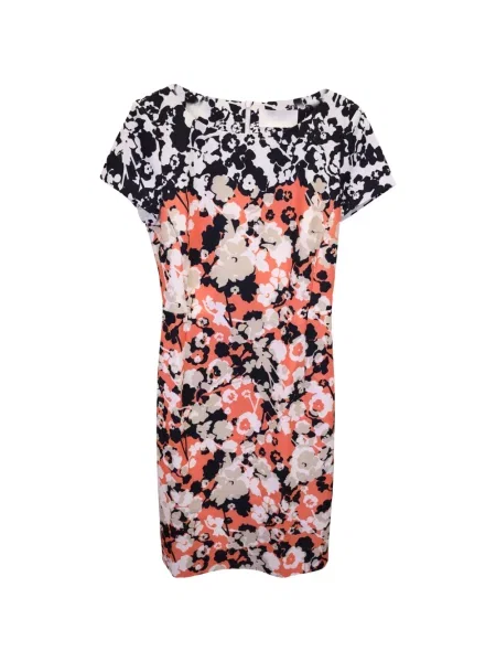 Rochie mini Boss cu model floral cu imagine de costum portocaliu