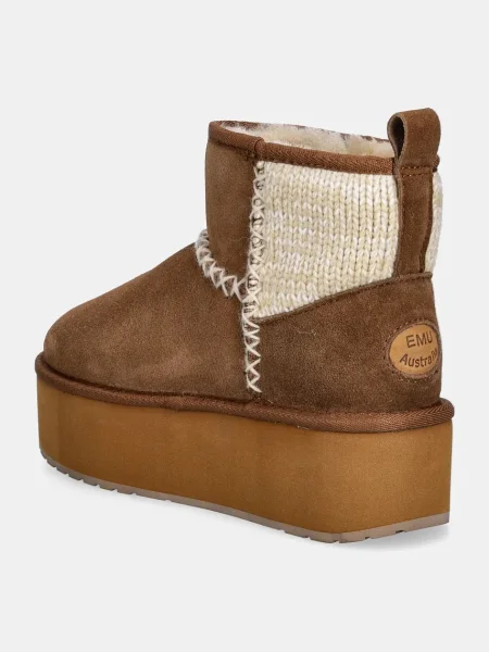 Hótaposó EMU Australia Stinger Knit Flatform Bézs barna
