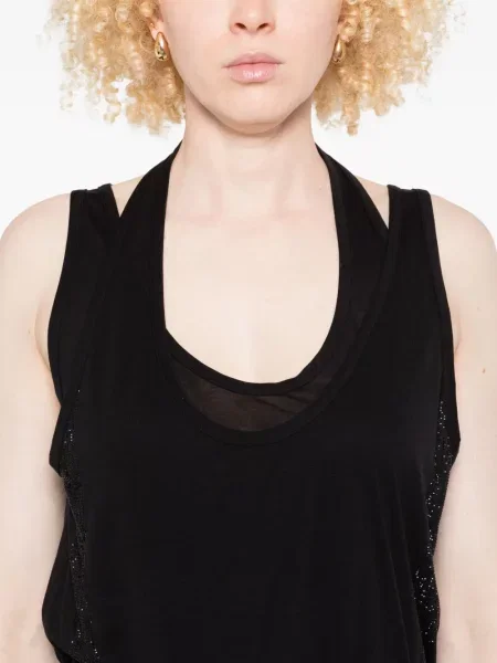 Top Giorgio Armani cu paiete negru