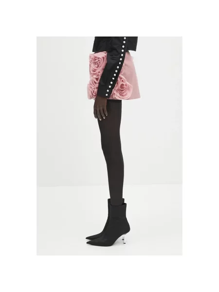 AMBUSH spódnica z domieszką wełny Rose Skirt mini prosta różowy