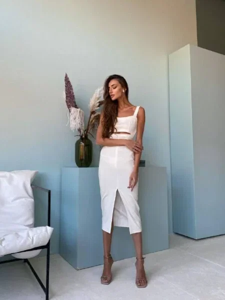 Сукня міді Milirud білий