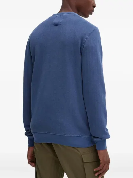 Mikina G-star Raw s kulatým výstřihem modrá