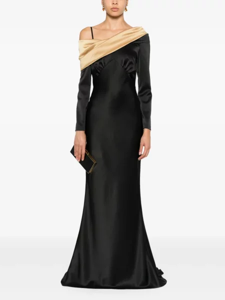 Kostiumas maksi maxi suknele V:pm Atelier juoda