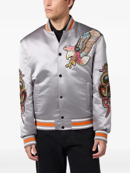 Яке тип бомбър Philipp Plein сиво