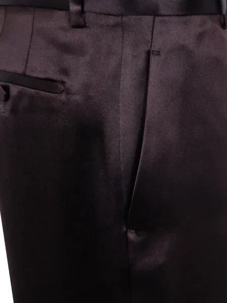 Pantaloni Tom Ford de mătase violet