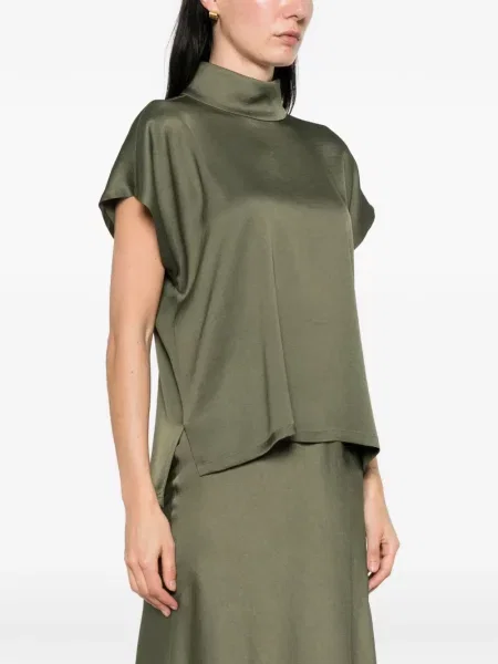 Bluză Drykorn cu mâneci scurte verde