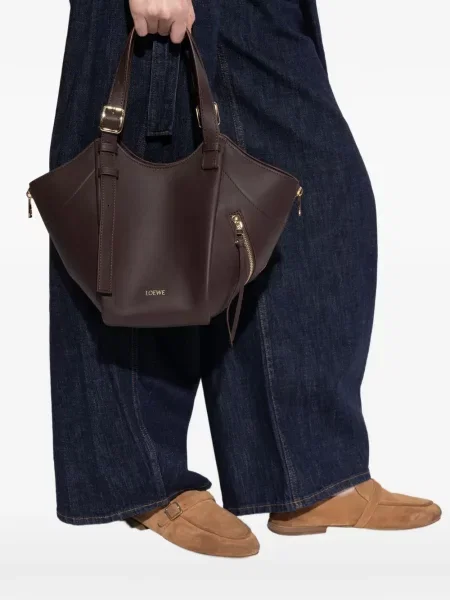 Geantă shopper Loewe din piele maro