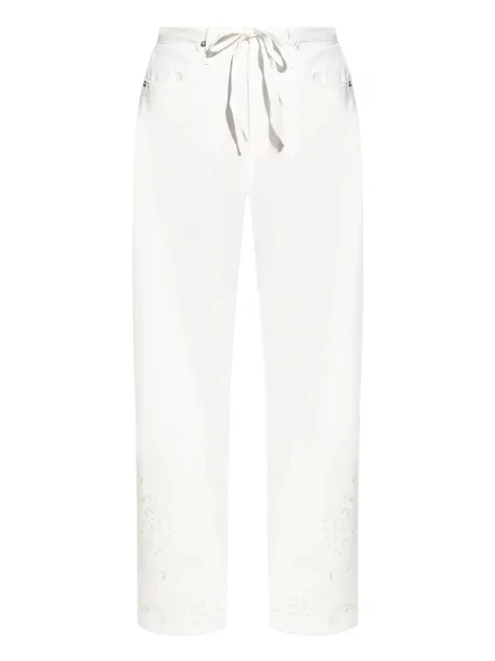 Pantaloni Rag & Bone cu broderie alb